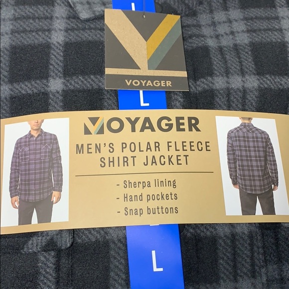 Voyager Mens Polar Sherpa Fleece Shirt 